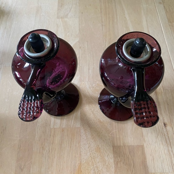 Biot French blown bubbled glass Oil Lamp NWOT - Picture 2 of 7